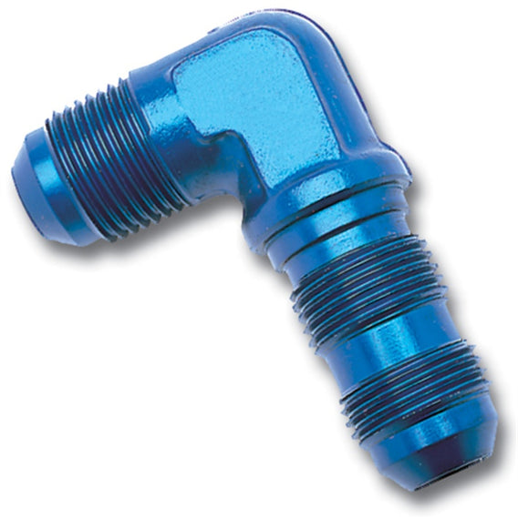 Russell Performance -4 AN 90 Degree Flare Bulkhead (Blue) 661240