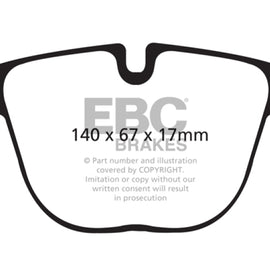 EBC Brakes DP32008C Redstuff Ceramic Low Dust Brake Pads Fits 10-18 X5 X6 DP32008C