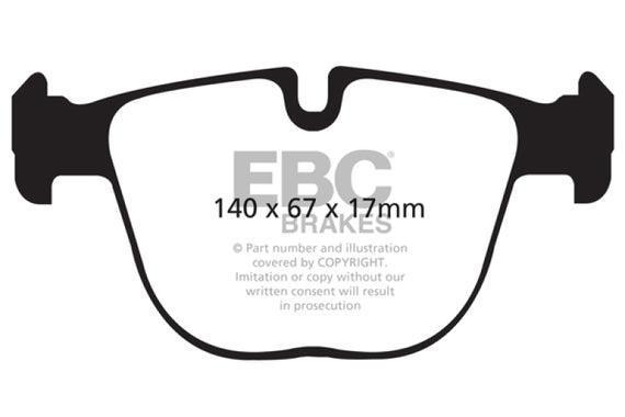 EBC Yellowstuff Rear Brake Pads for 10+ BMW X5M 4.4 Twin Turbo DP42008R