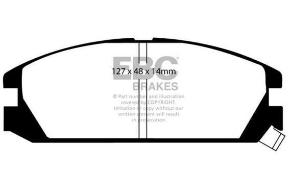 EBC 84-89 Honda Accord Coupe 2.0 DX Redstuff Front Brake Pads DP3623C