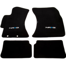 NRG FIBER NYLON FLOOR CAR MAT/CARPET FOR 09+SUBARU IMPREZA WRX/STI W/LOGO BLACK FMR-410NRG