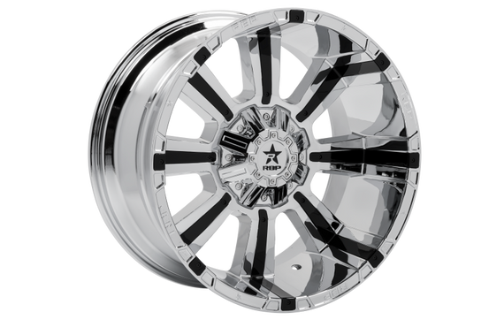 RBP 94R 22x12 5x127 BP / 4.75 BS -44mm Offset 78mm CB (Hub Centric) Chrome w/Blk Inserts Wheel 94R-2212-73-44C