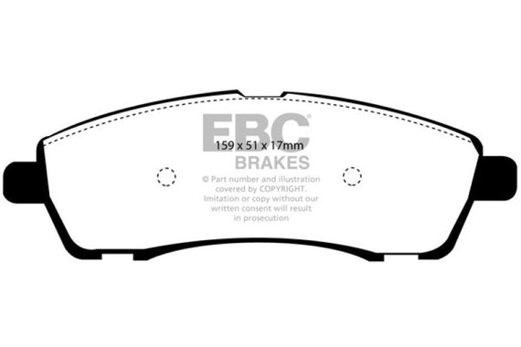 EBC DP61603 GREENSTUFF STREET ORGANIC BRAKE PADS - REAR DP61603