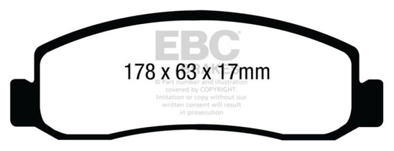 EBC 11 Ford F250 (inc Super Duty) 6.2 (2WD) Greenstuff Front Brake Pads DP61898