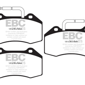 EBC 14+ Alfa Romeo 4C 1.75 Turbo Greenstuff Front Brake Pads DP22021/2