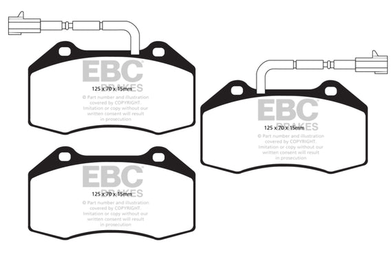 EBC 14+ Alfa Romeo 4C 1.75 Turbo Greenstuff Front Brake Pads DP22021/2