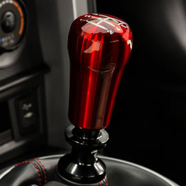 Raceseng Rondure Shift Knob (Gate 4 Engraving) Fiat 500T / Abarth Adapter - Red Translucent 08321RT-08014-081206