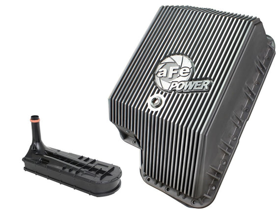 aFe Transmission Pan (Raw); Ford Diesel Trucks 03-10 V8-6.0/6.4L (td) 46-70120-1