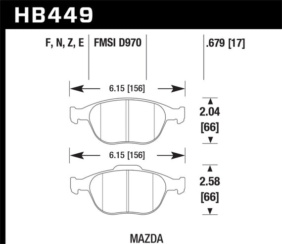 Hawk Performance Ceramic Street Brake Pads HB449Z.679