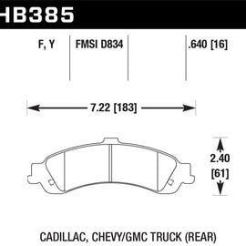 Hawk LTS Disc Brake Pads - HB385Y.640 HB385Y.640