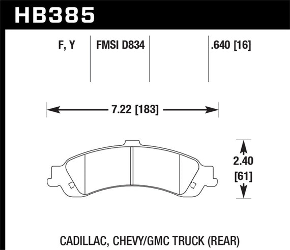 Hawk LTS Disc Brake Pads - HB385Y.640 HB385Y.640