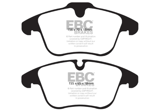 EBC 2016-2018 Volvo S60 2.0L Turbo Ultimax2 Front Brake Pads UD1241