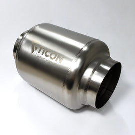 Ticon Industries 7in OAL 3.0in In/Out Ultralight Titanium Muffler 116-07633-0000