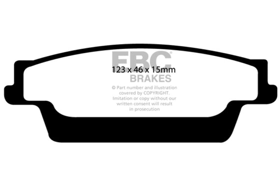 EBC 06-07 Cadillac CTS 2.8 (Sports Suspension) Greenstuff Rear Brake Pads DP21693