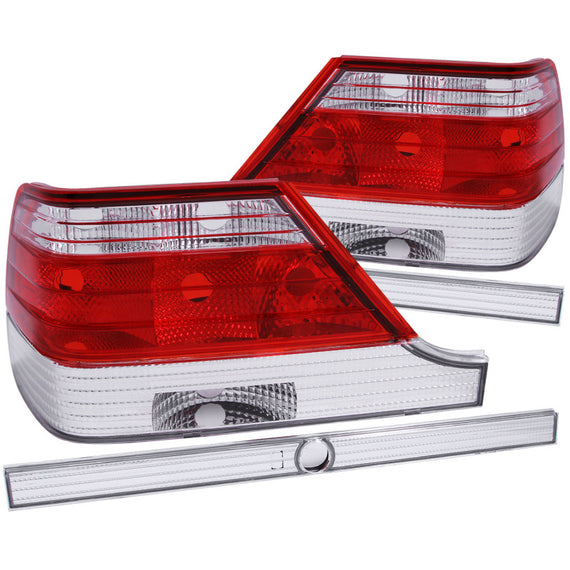 Anzo 221153 Red Clear Lens Tail Lights fit for 97-99 Mercedes-Benz S-Class W140 221153