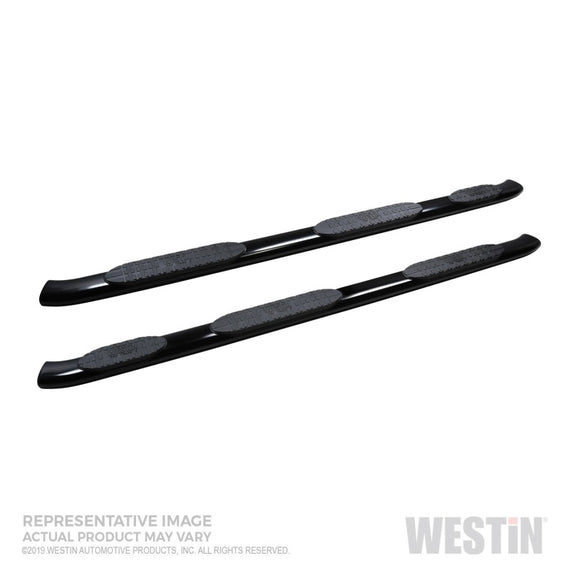 Westin 2019 Chevrolet Silverado Double Cab w/ 6.5in Bed PRO TRAXX 5 W2W Oval Nerf Step Bars - Black 21-534715