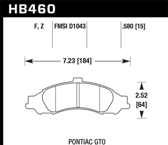 Hawk Performance Ceramic Disc Brake Pads - HB460Z.580 HB460Z.580