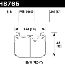 Hawk Performance HB765U.664 DTC-70 Disc Brake Pad HB765U.664