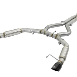 aFe MACHForce XP 3in 304 SS Sport Tone Cat-Back w/ Black Tips 15-17 Ford Mustang V6-3.7L/V8-5.0L 49-33088-B