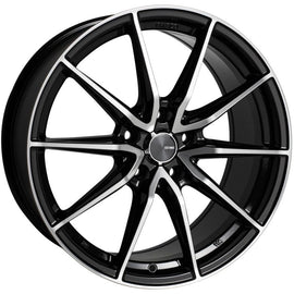 Enkei DRACO 18x8.0 5x112 45mm Offset 72.6mm Bore Black Machined Wheel 509-880-4445BKM