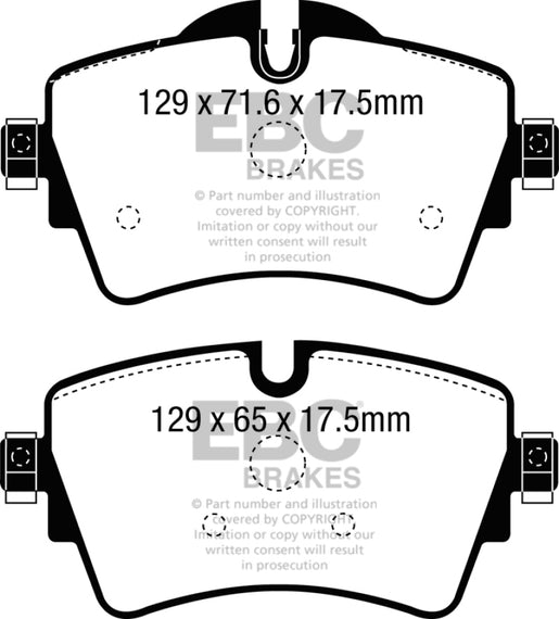 EBC Yellowstuff Street And Track Brake Pads DP42227R DP42227R
