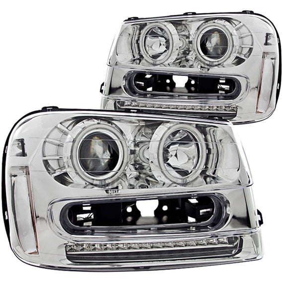 111131 Anzo Headlight Lamp Driver & Passenger Side New for Chevy LH 111131