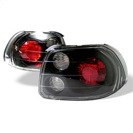 Spyder Auto Euro Style Black Tail Lights Fits 1993-1997 Honda Del Sol - 5005168 5005168