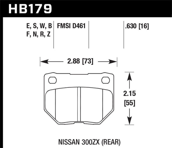 Hawk DTC-30 Rear Brake Pads for 06-07 WRX / 90-96 300ZX - HB179W.630 HB179W.630