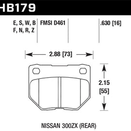 Hawk 89-93 for Nissan 300ZX / 89-95 Skyline / 06-07 Subaru Impreza WRX Race HT- HB179S.630