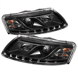 Spyder 5029416 Black DRL Projector Headlights for 2005-2007 Audi A6 5029416