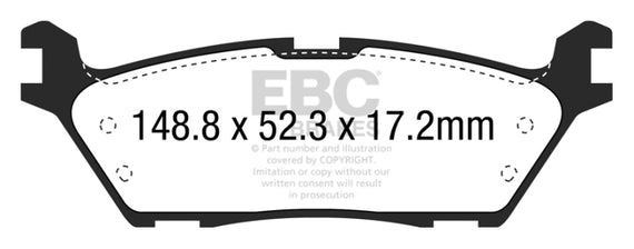 EBC Brakes DP63037 EBC 6000 Series Greenstuff Truck/SUV Brakes Disc Pads DP63037