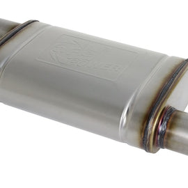 aFe MACH Force-Xp 409 SS Muffler 2.5in Offset Inlet/2.5in Offset Outlet 14in L x 9in W x 4in H Body 49M00028