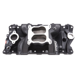 Edelbrock Manifold SBC Performer Air Gap Black 26013