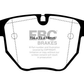 EBC Red Stuff Front Brake Pads for 00-04 BMW M5 5.0L E39 - DP31036C DP31036C