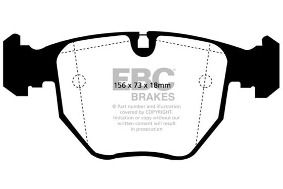 EBC Red Stuff Front Brake Pads for 00-04 BMW M5 5.0L E39 - DP31036C DP31036C