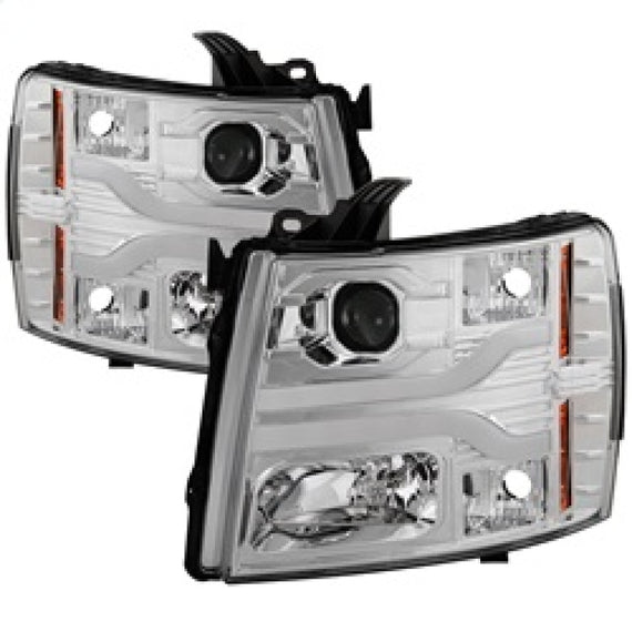 Spyder LED Chrome Projector DRL Headlights Fits 2007-2014 Chevrolet Silverado 5083616