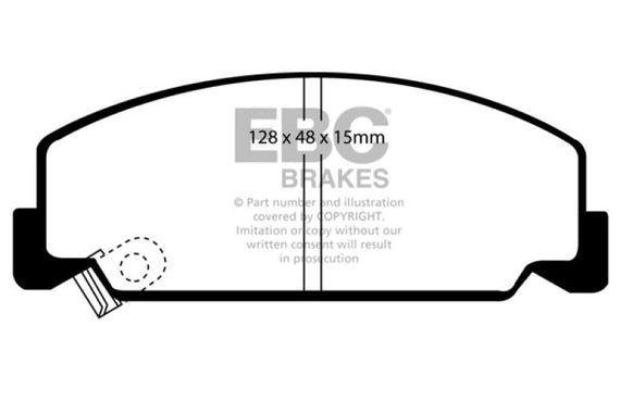 EBC DP4911R YELLOWSTUFF ULTIMATE RACE BRAKE PADS - FRONT DP4911R