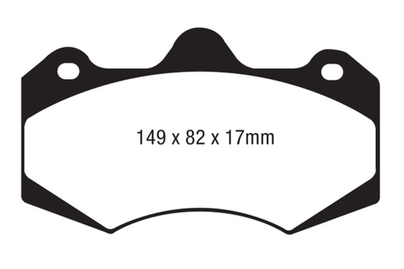 EBC Brakes DP4062R Yellowstuff Street And Track Brake Pads Fits 12-14 MP4-12C DP4062R