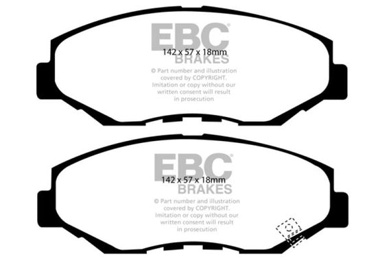 EBC DP61655 GREENSTUFF STREET ORGANIC BRAKE PADS - FRONT DP61655