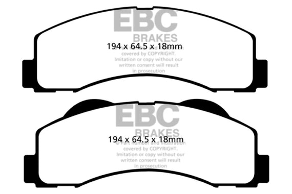 EBC Brakes DP41855R Yellowstuff Street And Track Brake Pads DP41855R