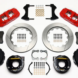 Wilwood AERO4 Rear P-Brake Kit 14.00in Red Chevy 12 Bolt w/ C-Clips 140-10943-R