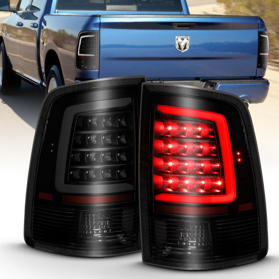 ANZO 2009-2018 for Dodge for Ram 1500 LED Taillight Plank Style Black w/Smoke Le 311319