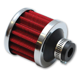 Vibrant Crankcase Breather Filter w/ Chrome Cap 1.25in 32mm Inlet ID 2186