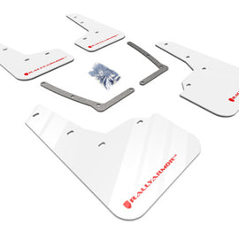 Rally Armor Mud Flaps For Honda 2016-2019 Civic Touring / Si White w Red Logo MF50-UR-WH/RD