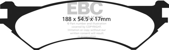 EBC 97-00 Ford Econoline E250 4.2 (4 Wheel ABS) Yellowstuff Rear Brake Pads DP41787R
