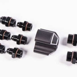 Radium Engineering 3 Into 1 Distribution Block w/ Fittings 20-0237