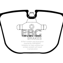EBC Brakes DP41451R Yellowstuff Street And Track Brake Pads DP41451R