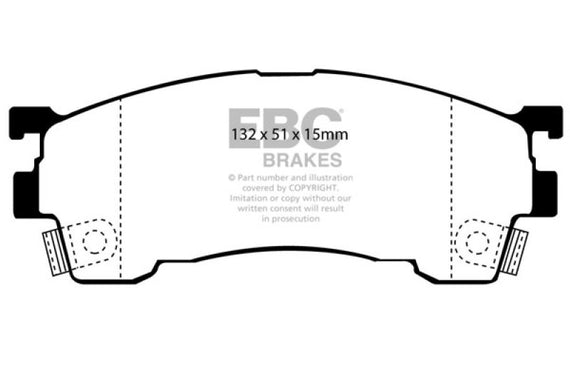 EBC 93-97 Ford Probe 2.0 16v Redstuff Front Brake Pads DP3971C