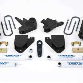 Fabtech 01-04 Ford F250/350 2WD 6in Basic Sys w/Perf Shks K2098