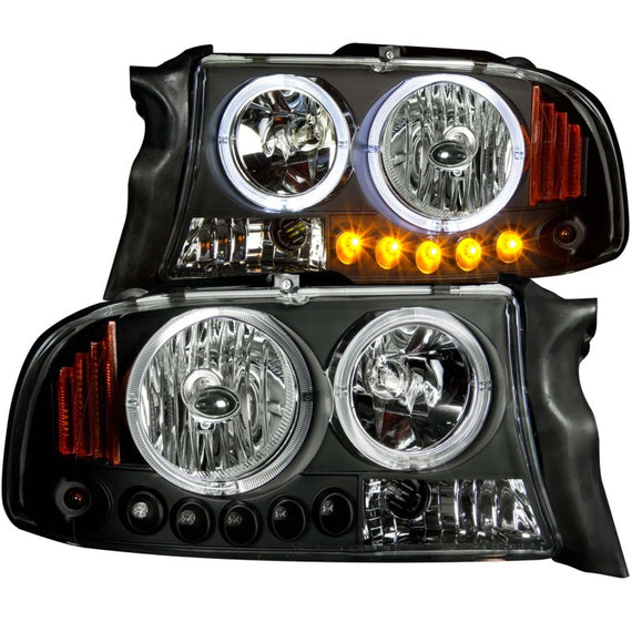 Anzo 111194 Black Clear Lens Headlights fit for 97-04 Dodge Dakota/Durango 111194